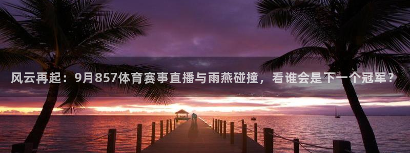 极速体育直播jrs：风云再起：9月857体育赛事直播与雨燕碰撞，看谁会是下一个冠军？
